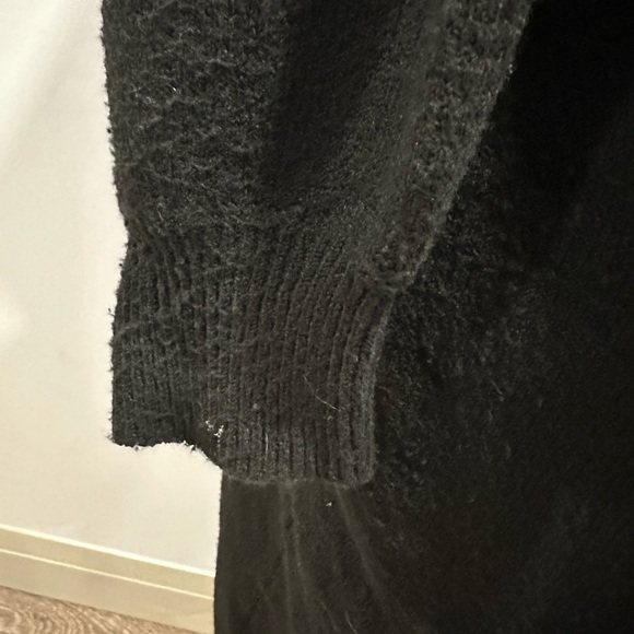 Sam Edelman long black duster maxi cardigan soft EUC  SZ M - Picture 3 of 7